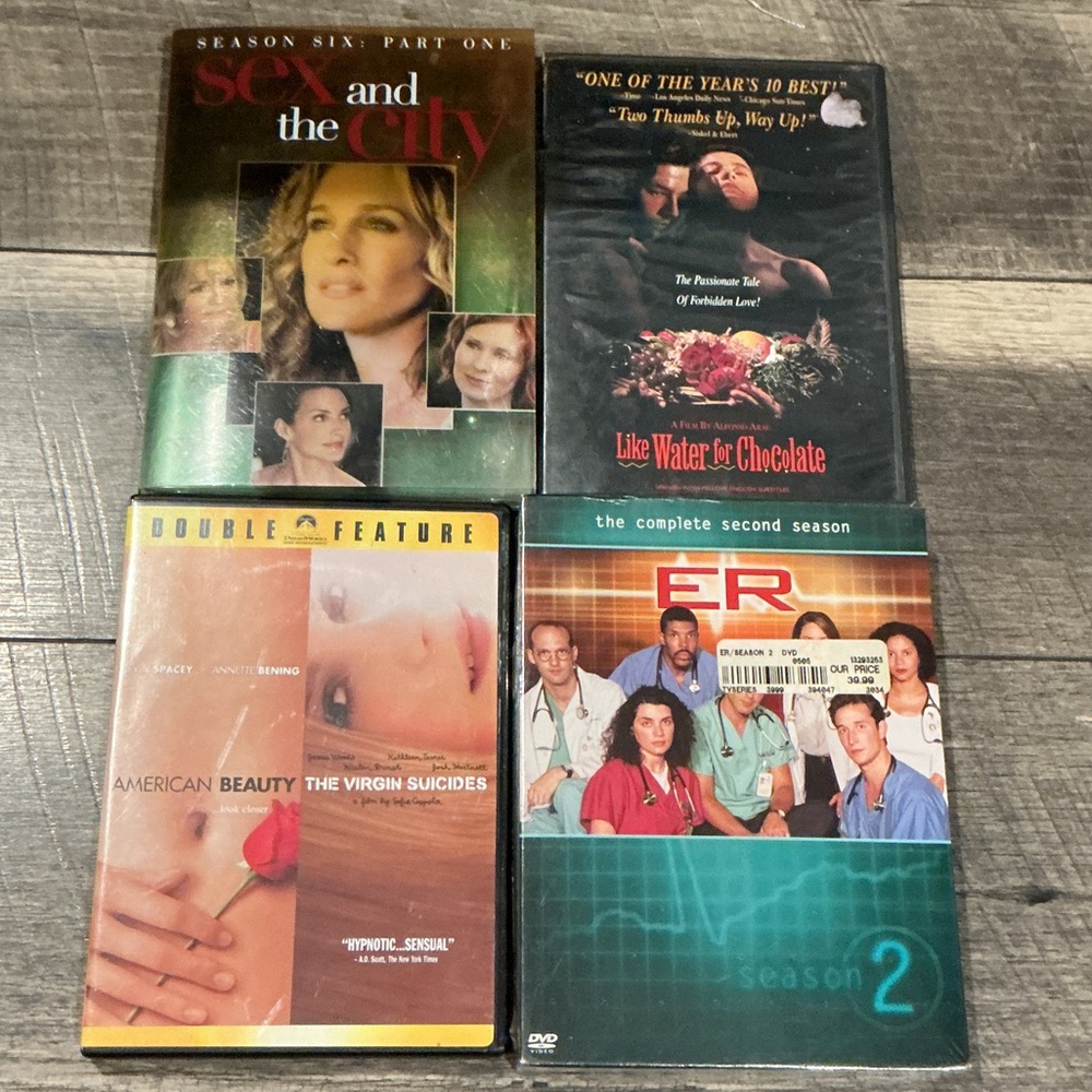 Lot DVD Sex in the City ER (NEW) American Beauty Like Water for Chocolate